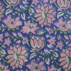 Bohemian Handblock Printed Mulmul Fabric for Fashion Bohemian Handblock Printed Mulmul Fabric for Fashion