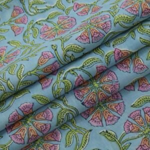 Abstract Handblock Printed Khadi Fabric for Home Decor Abstract Handblock Printed Khadi Fabric for Home Decor