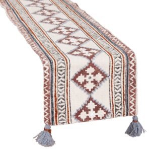 手作りのマルチカラーテーブルランナー(ホームデコレーション用) 手作りのマルチカラーテーブルランナー(ホームデコレーション用)