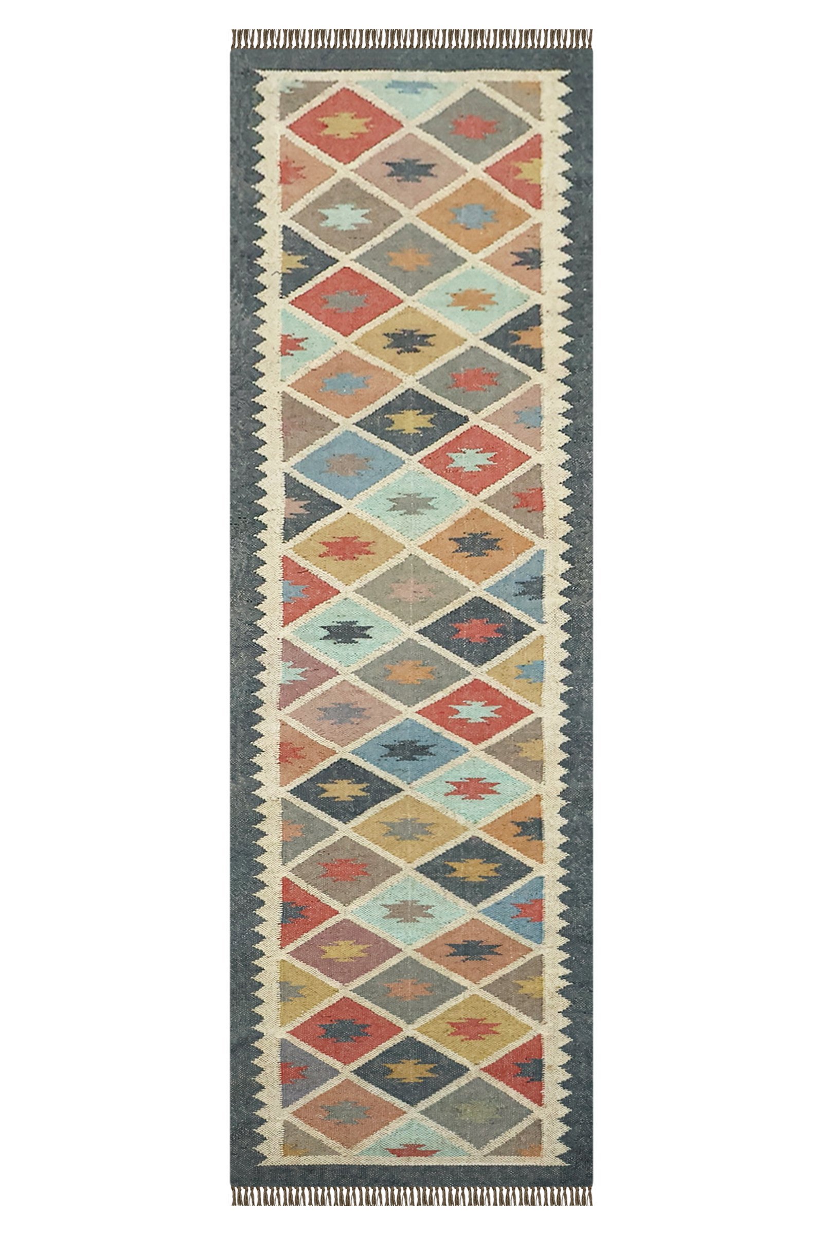 Designer Wool Jute Woven Durry Rug