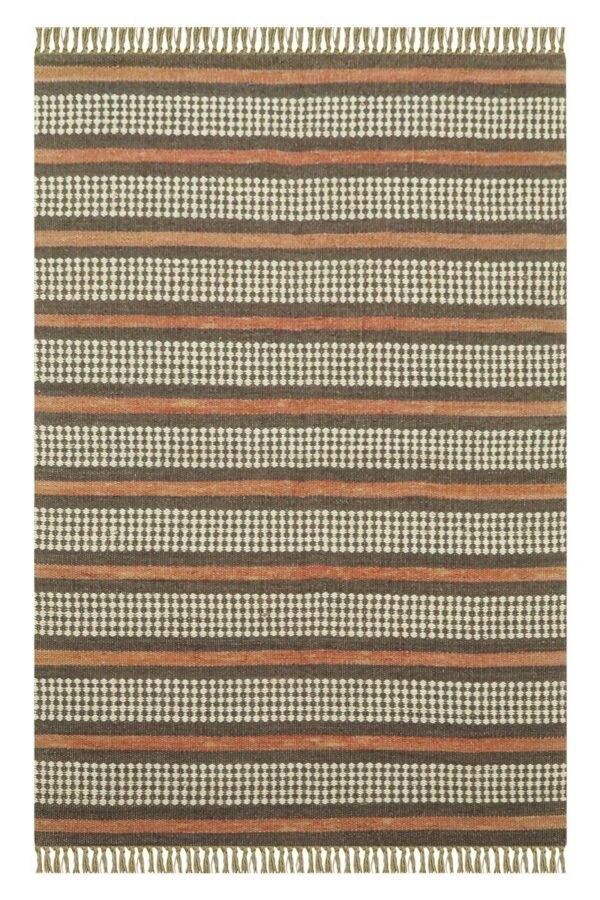 Designer Minimalist Square Wool Jute Durry for Patio