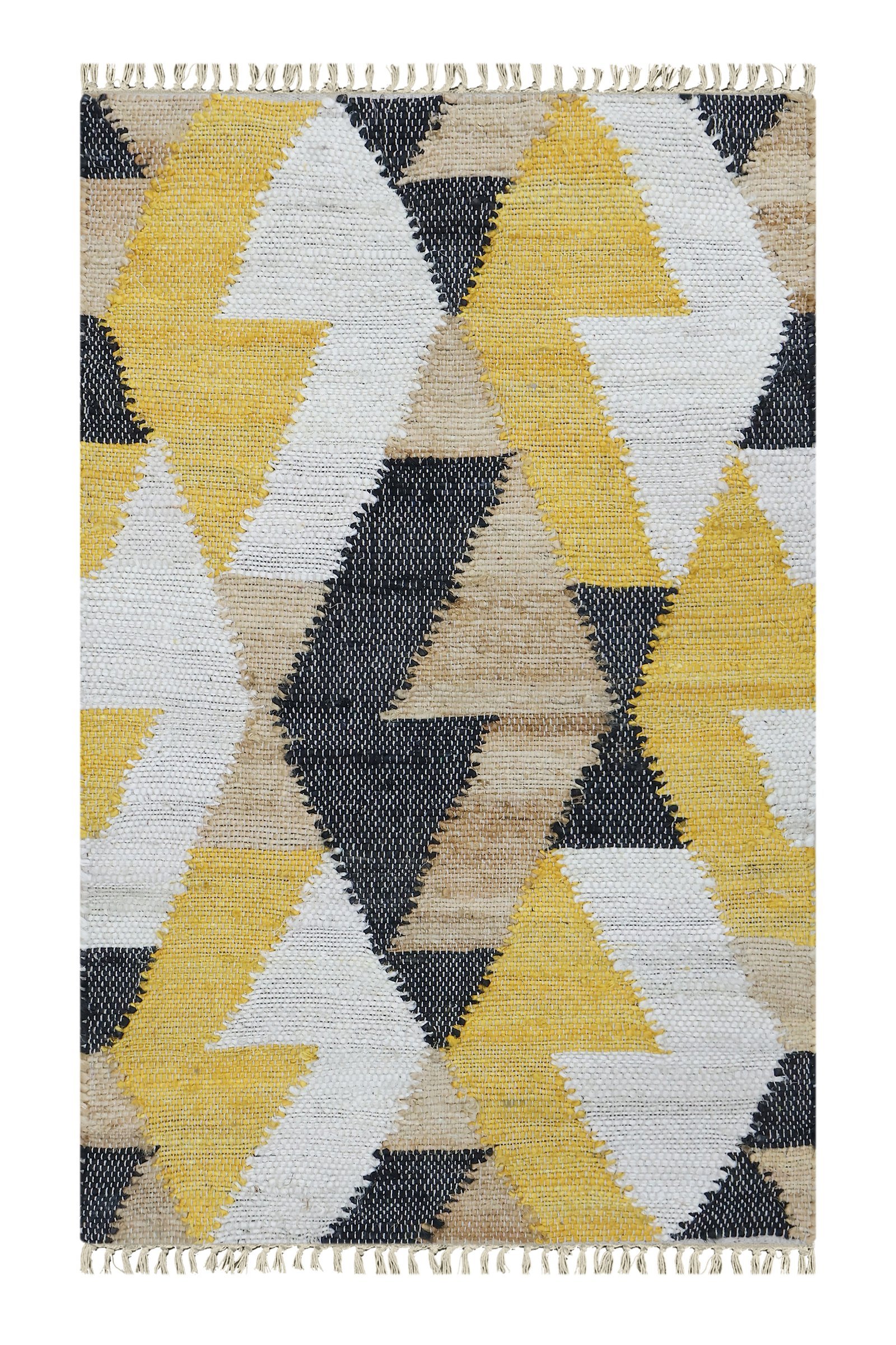 Premium Contemporary Rectangle Wool Jute Durry for Balcony