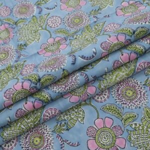 Bohemian Handblock Printed Silk Fabric for Shirts Bohemian Handblock Printed Silk Fabric for Shirts