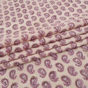 Floral Handblock Printed Chanderi Fabric for Sarees Floral Handblock Printed Chanderi Fabric for Sarees