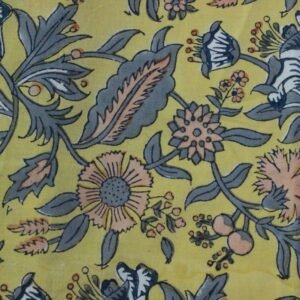 Indigo Handblock Printed Silk Fabric for Sarees Indigo Handblock Printed Silk Fabric for Sarees