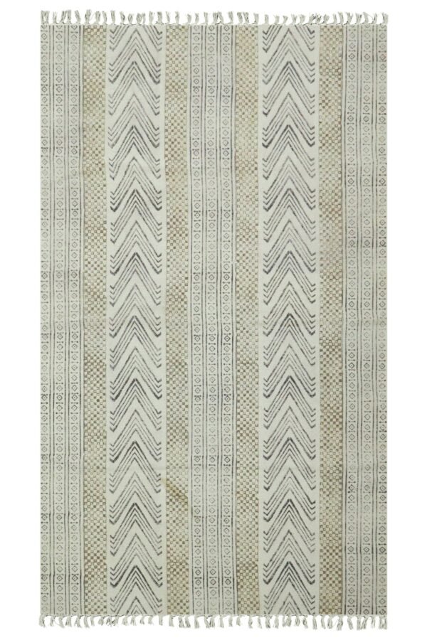 Classic Block Print Cotton Floor Rug