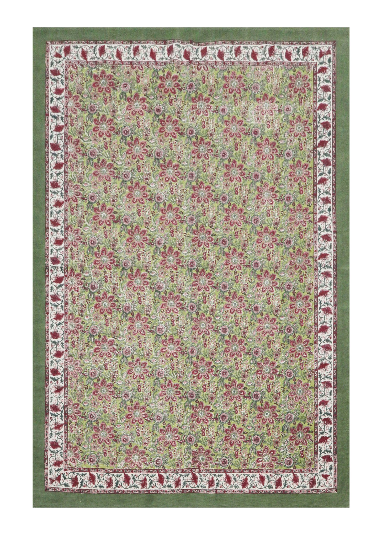 Pure Cotton Block Print Durry Carpet