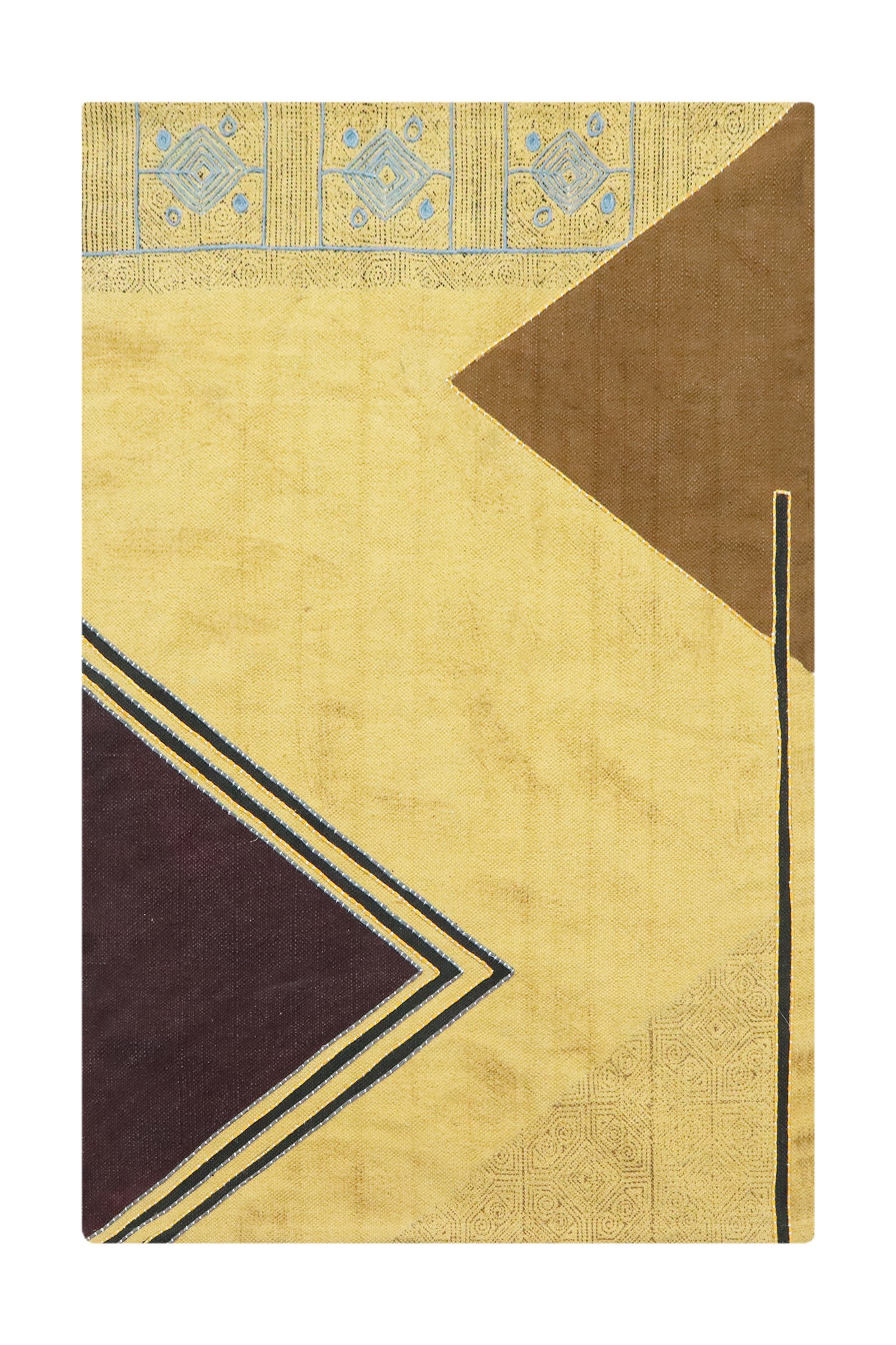 Designer Block Printed Cotton Rug