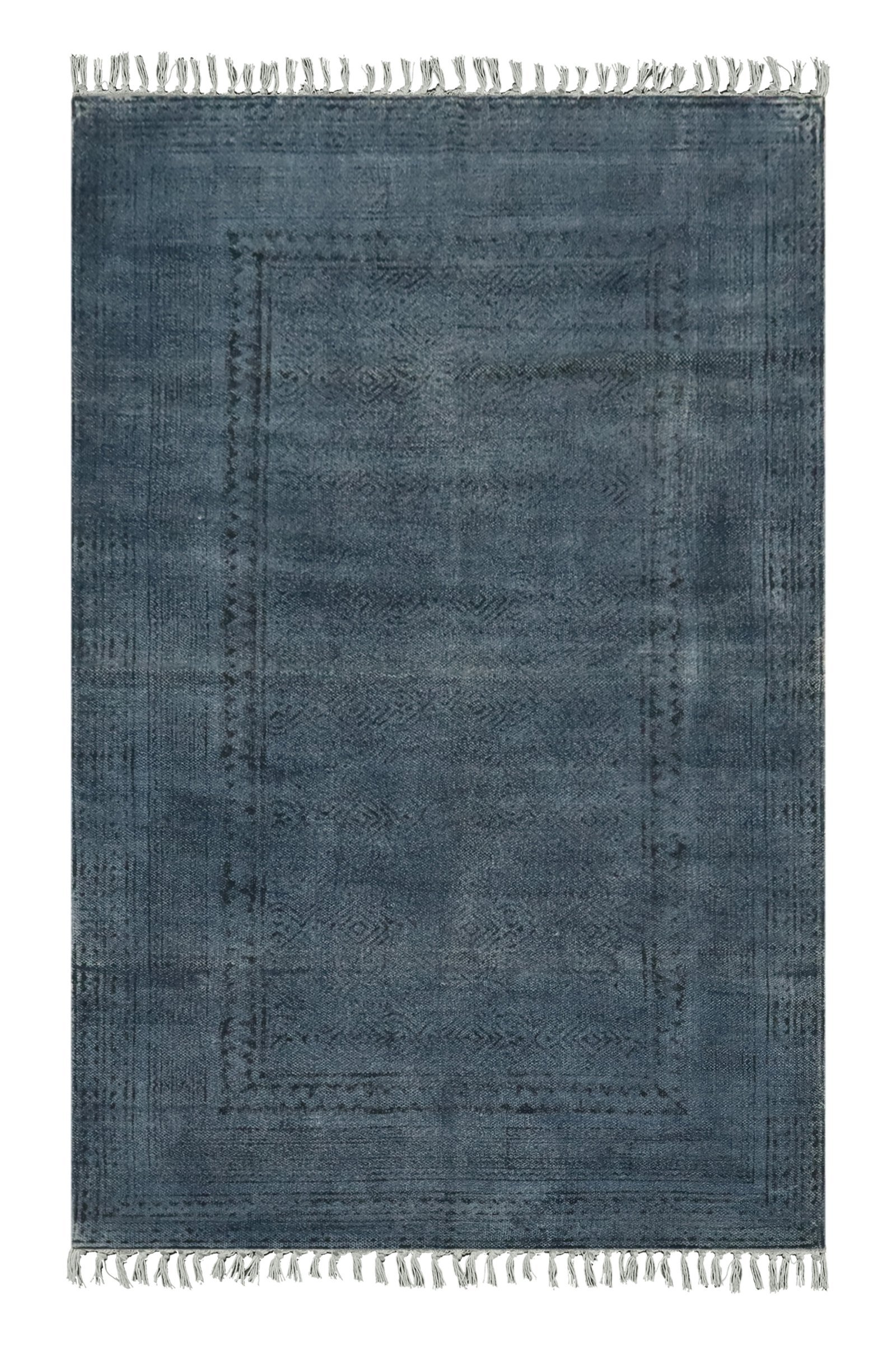 インドの敷物 草木染めコットンダリー リビングマットサイズ 約 幾何学 プレゼント アジアン クリスマス ラグ インド綿 エスニック コットン - 120 X 180 CM