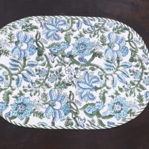 ランチマット フラワリーブロックプリント 家事用品 台所用品