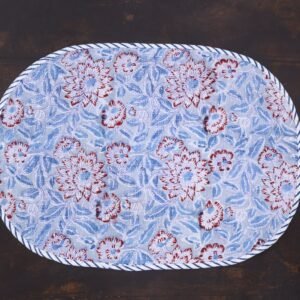 Ethnic Handblock Printed Cotton Floor Mat Ethnic Handblock Printed Cotton Floor Mat
