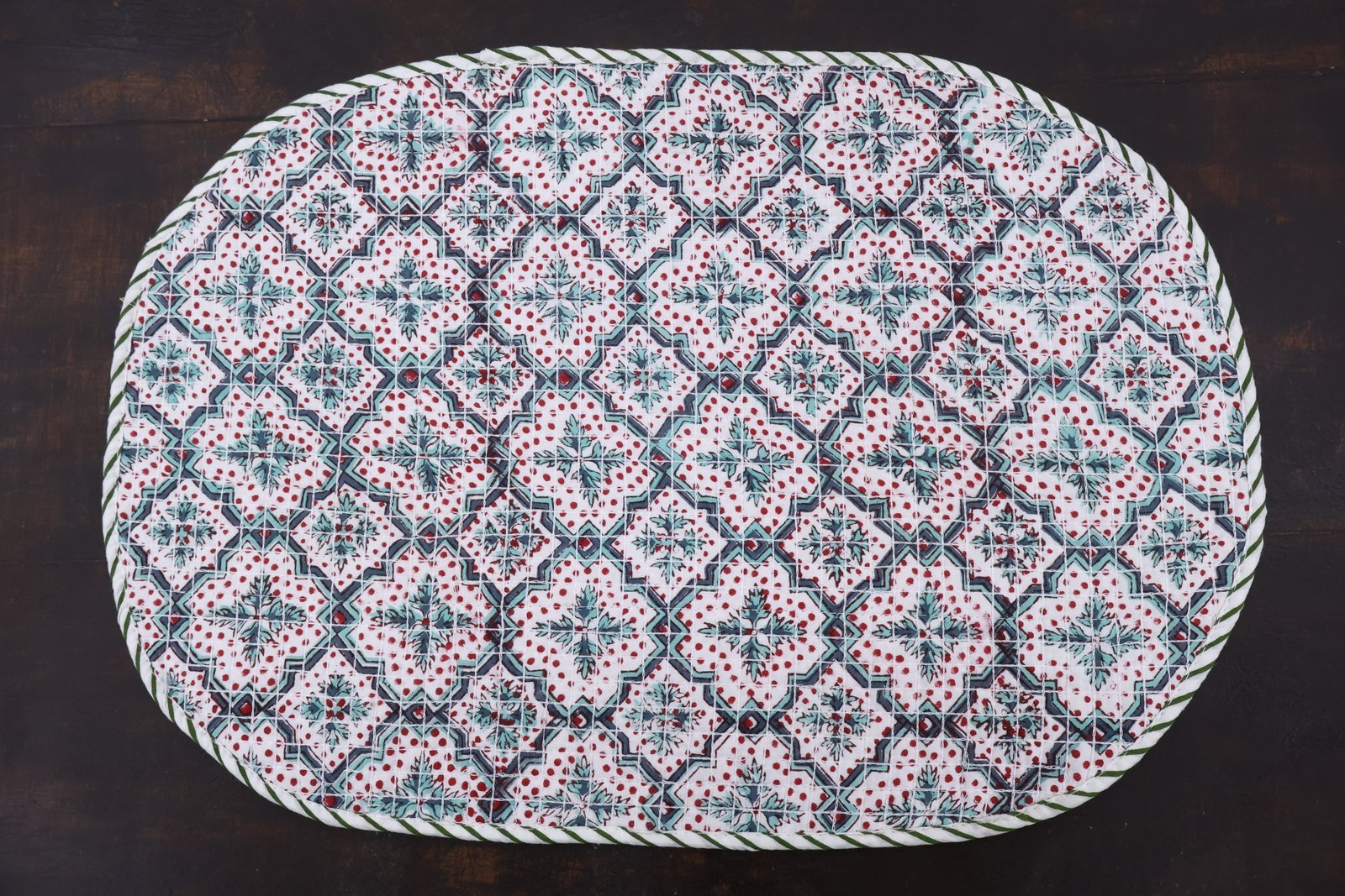 Traditional Handblock Printed Cotton Yoga Mat