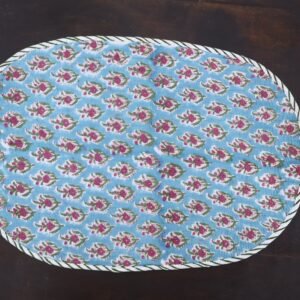 Modern Handblock Printed Cotton Floor Rug Mat Modern Handblock Printed Cotton Floor Rug Mat