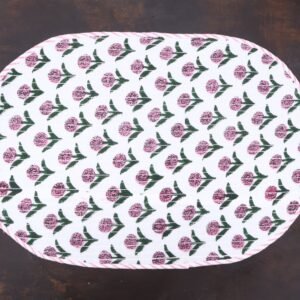 Handcrafted Handblock Printed Cotton Bedside Mat Handcrafted Handblock Printed Cotton Bedside Mat