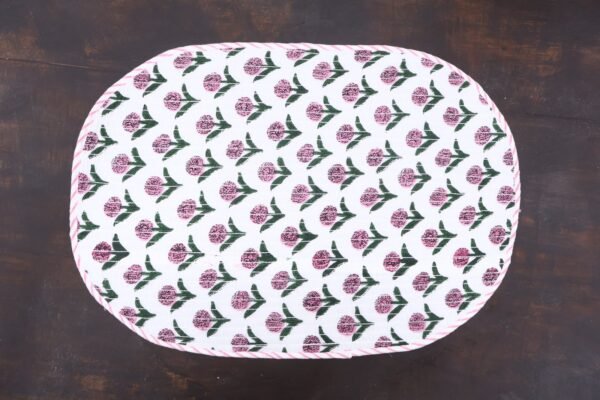 Handcrafted Handblock Printed Cotton Bedside Mat