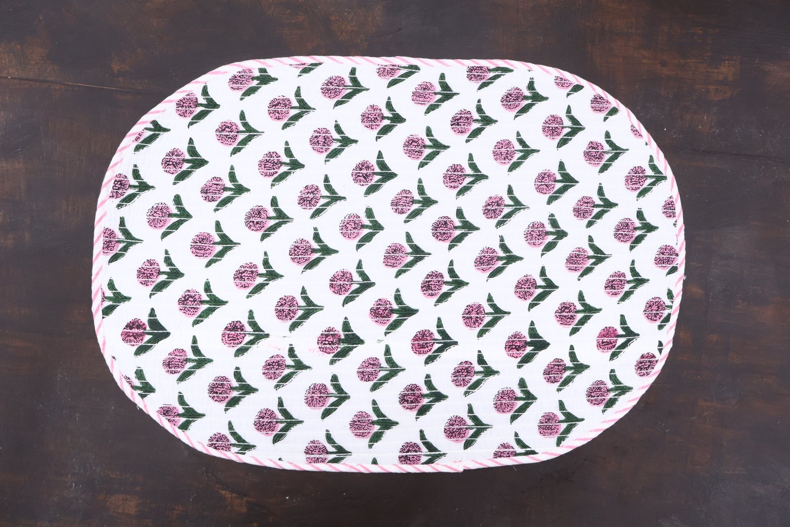 Handcrafted Handblock Printed Cotton Bedside Mat