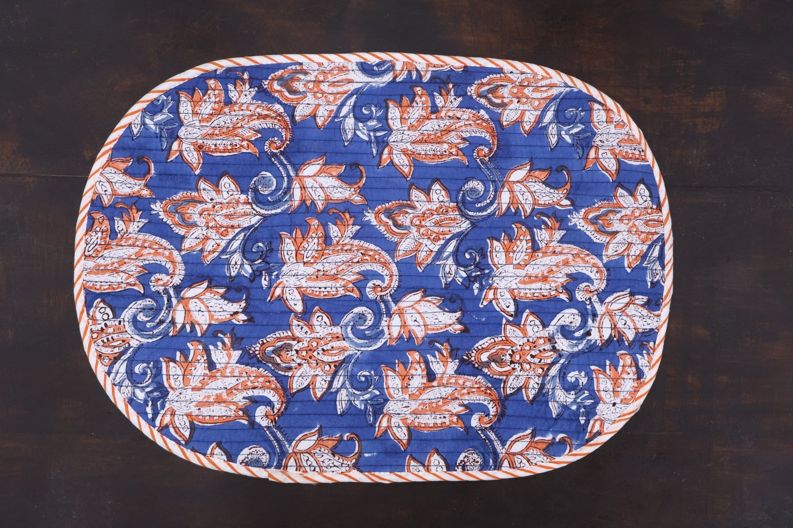 Lightweight Cotton Handblock Printed Floor Mat