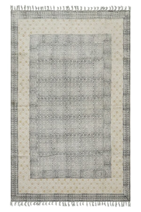 Soft Cotton Block Print Durry