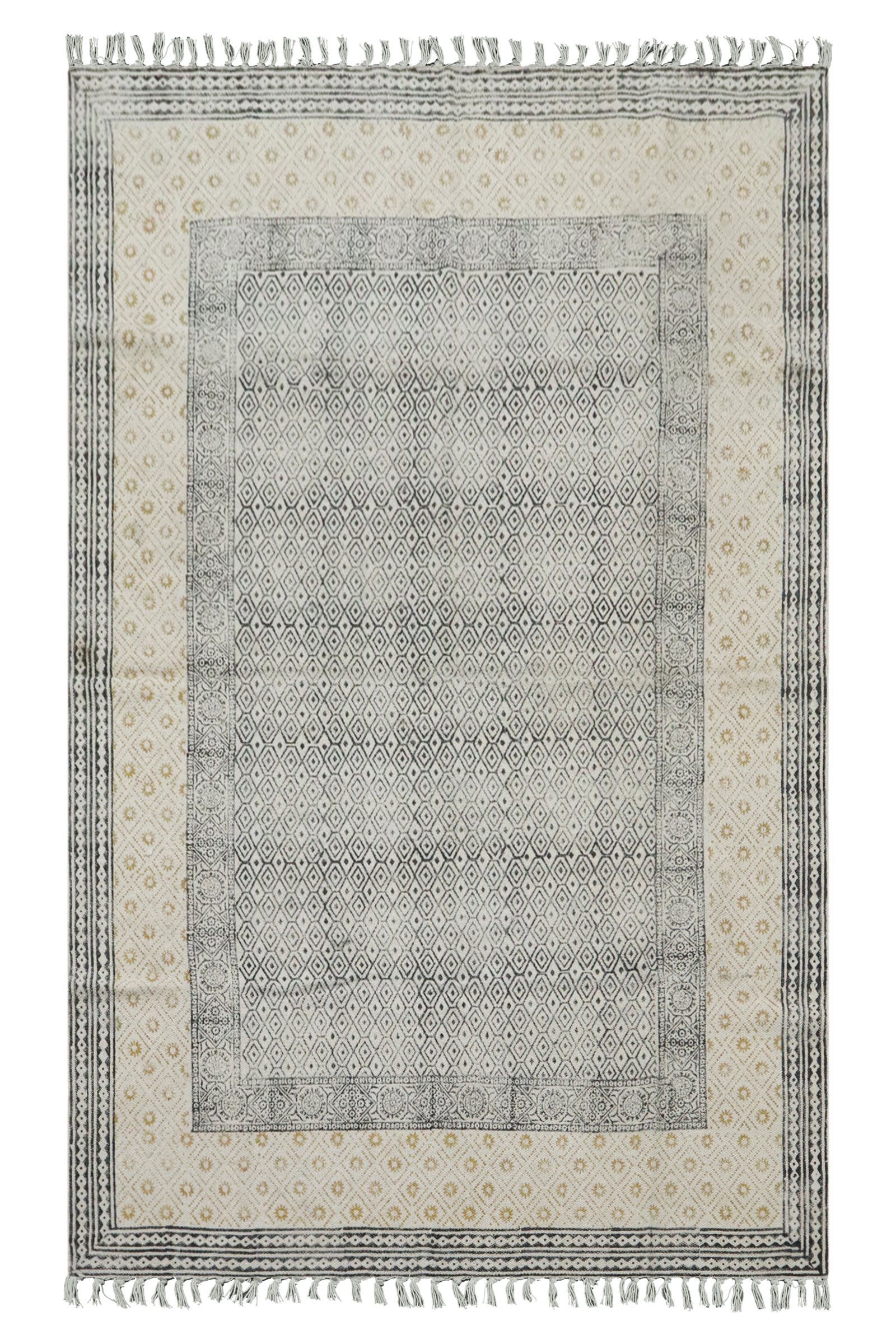 Soft Cotton Block Print Durry