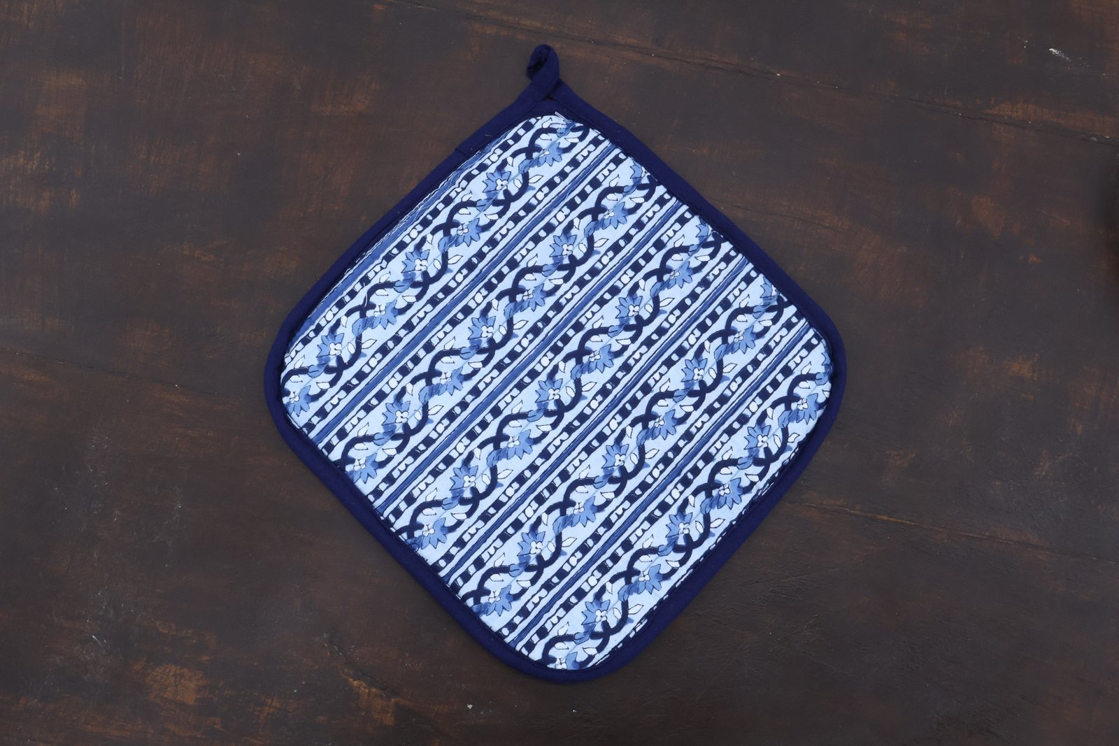 Rustic Style Handblock Print Cotton Floor Mat