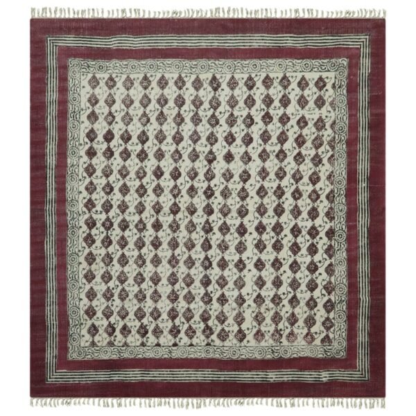 Artisan Block Print Cotton Durry Carpet