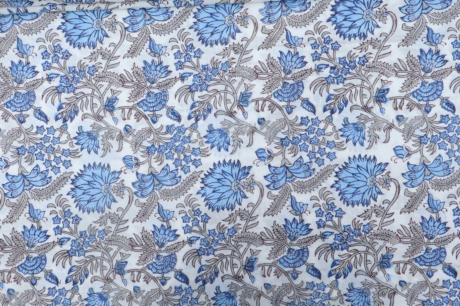 Vintage Inspired Handblock Printed Fabric for Home Decor