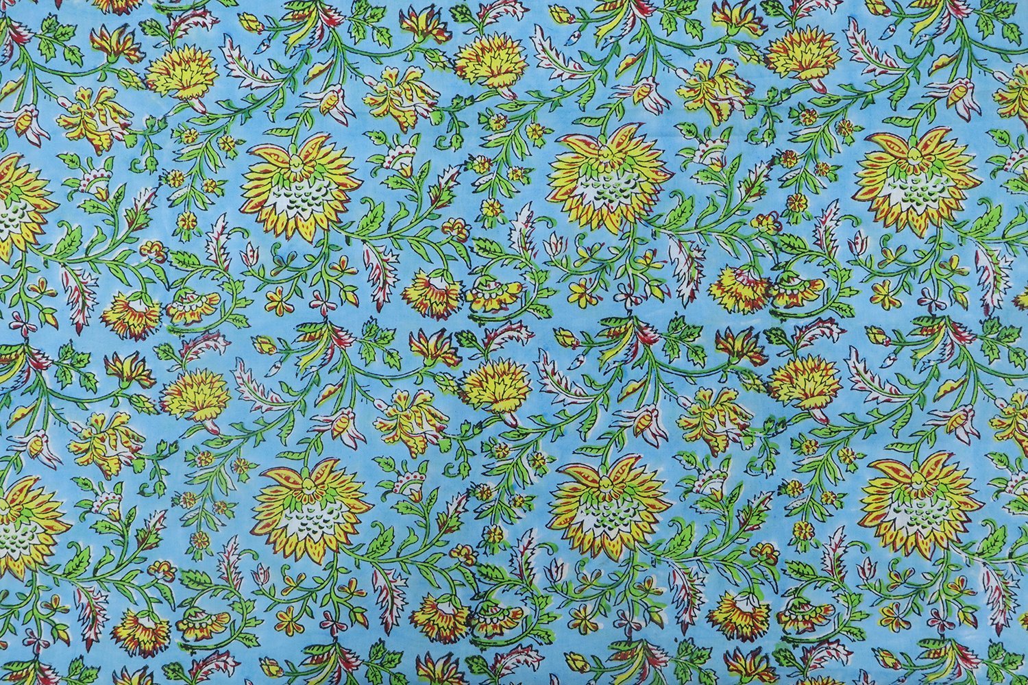 Modern Geometric Handblock Print Fabric for Shirts