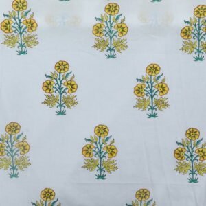 Pure Cotton Handblock Printed Fabric for Bedsheets