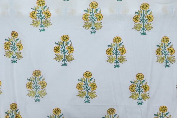 Pure Cotton Handblock Printed Fabric for Bedsheets