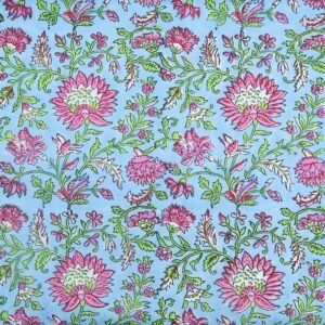 Unique Abstract Handblock Print Fabric for Fashion