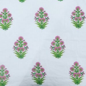 Bohemian Handblock Printed Linen Fabric for Upholstery Bohemian Handblock Printed Linen Fabric for Upholstery