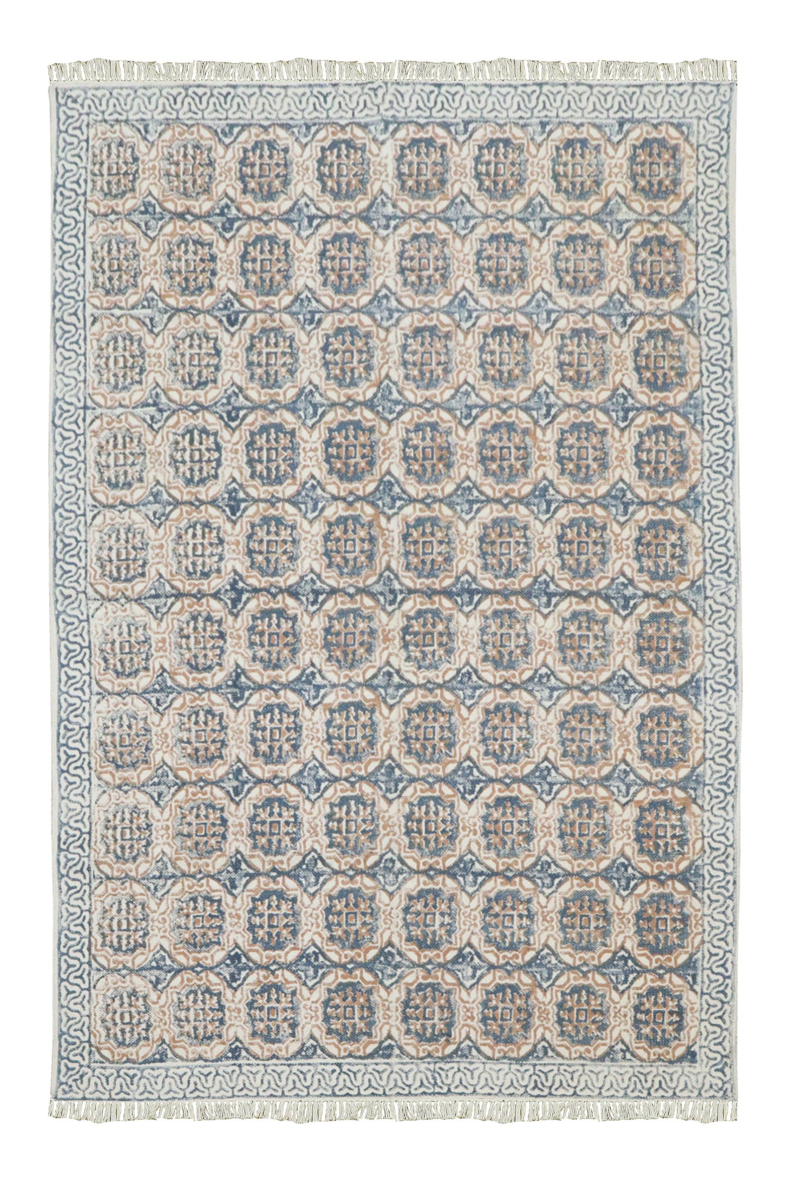 Eco-Friendly Cotton Block Print Durry