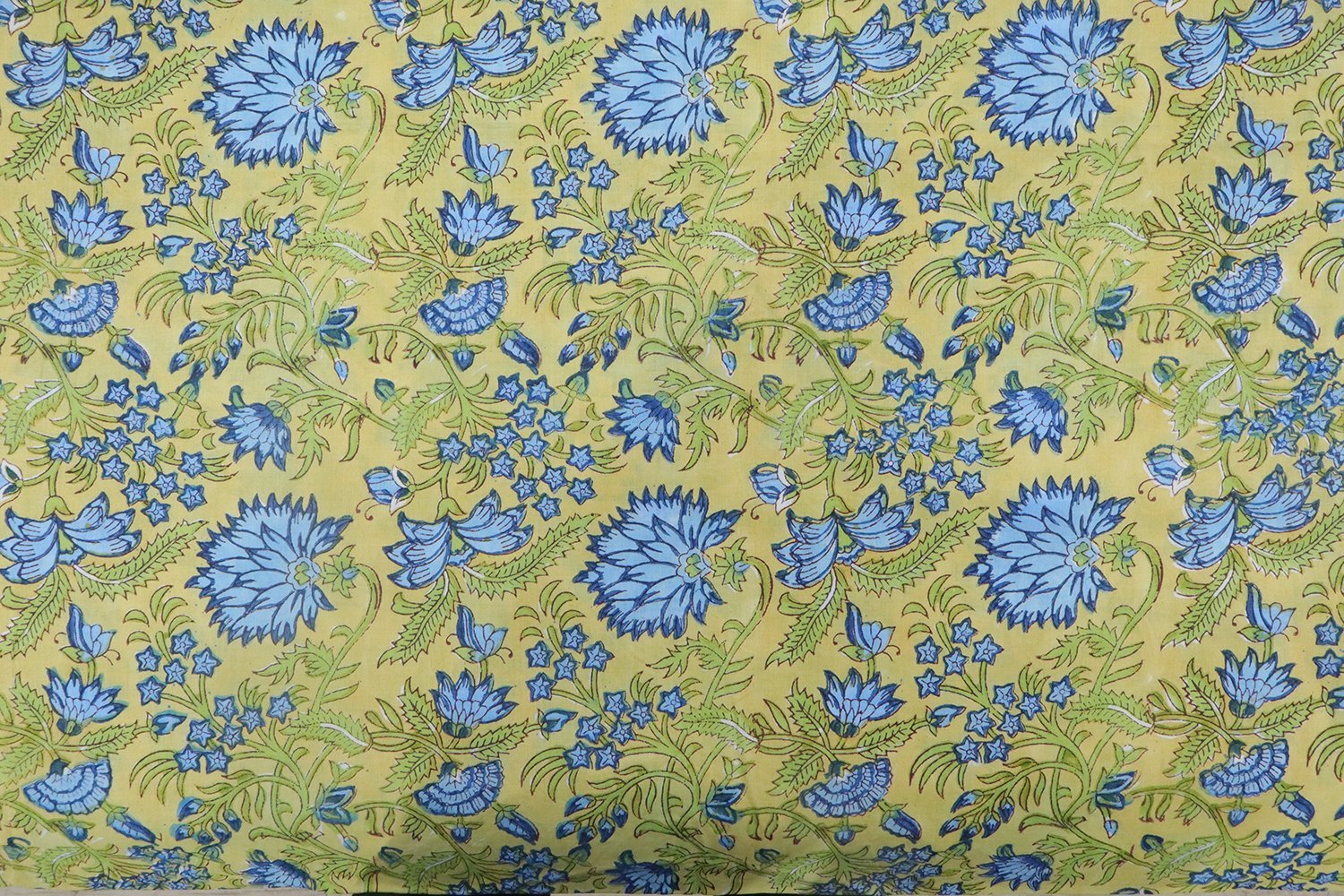 Geometric Handblock Printed Mulmul Fabric for Dupattas