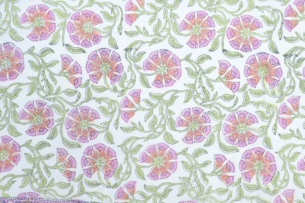 Abstract Handblock Printed Chanderi Fabric for Shirts