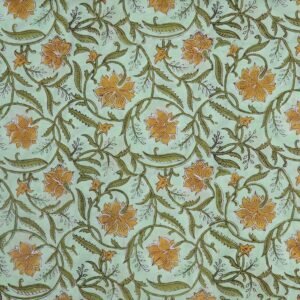 Indigo Handblock Printed Silk Fabric for Bedsheets Indigo Handblock Printed Silk Fabric for Bedsheets
