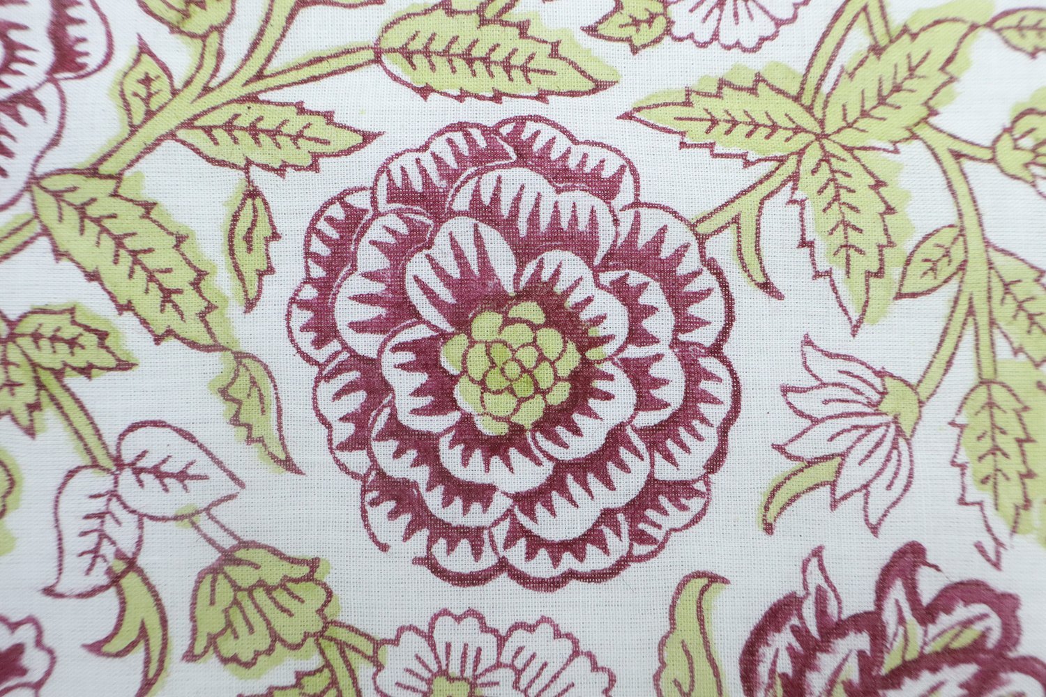 Traditional Handblock Printed Linen Fabric for Fashion