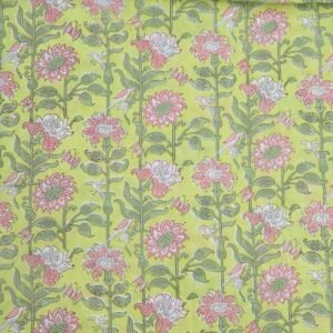 Modern Handblock Printed Cambric Fabric for Dressmaking Modern Handblock Printed Cambric Fabric for Dressmaking