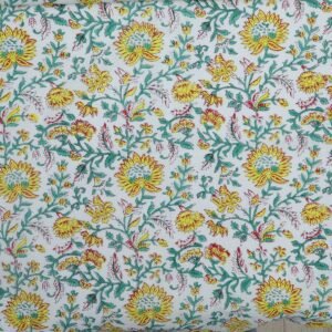 Bohemian Handblock Printed Khadi Fabric for Quilting Bohemian Handblock Printed Khadi Fabric for Quilting