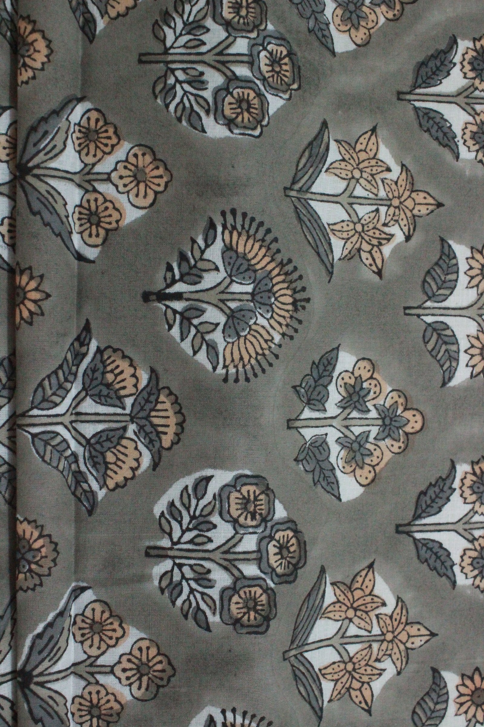 Modern Handblock Printed Cotton Fabric for Bedsheets - Image 2