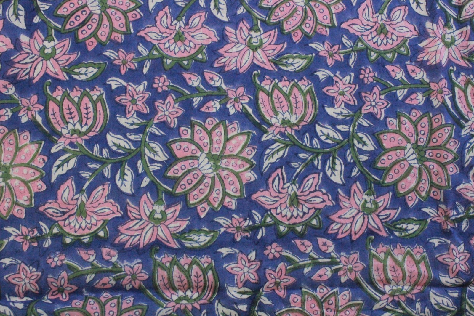 Bohemian Handblock Printed Mulmul Fabric for Fashion - Image 2