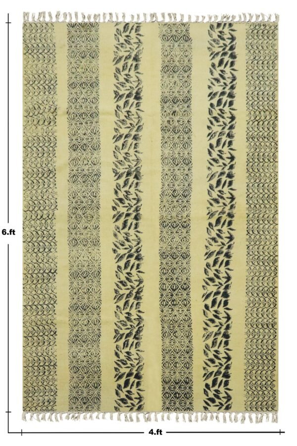 Modern Block Print Cotton Durry - Image 2