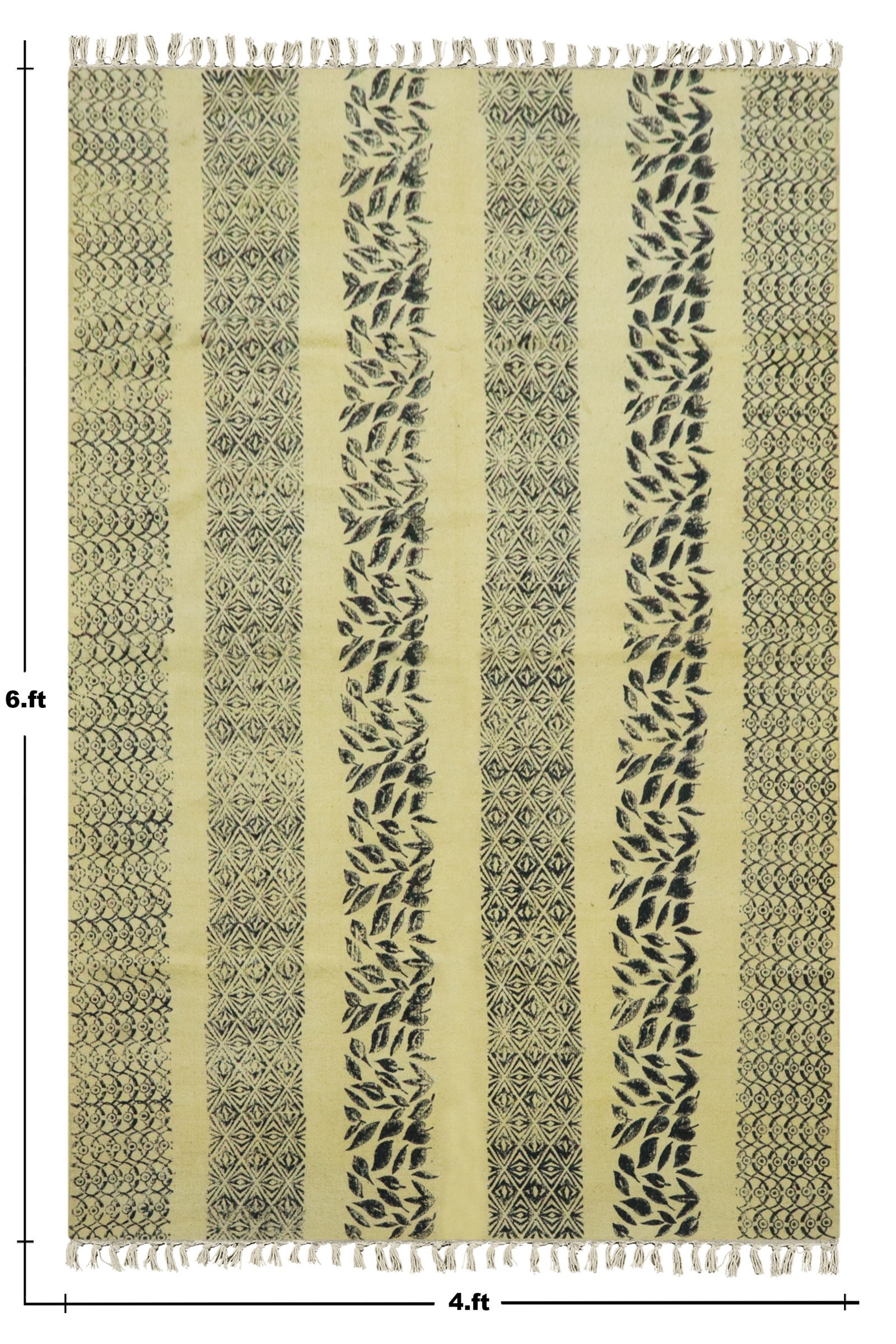 Modern Block Print Cotton Durry - Image 2