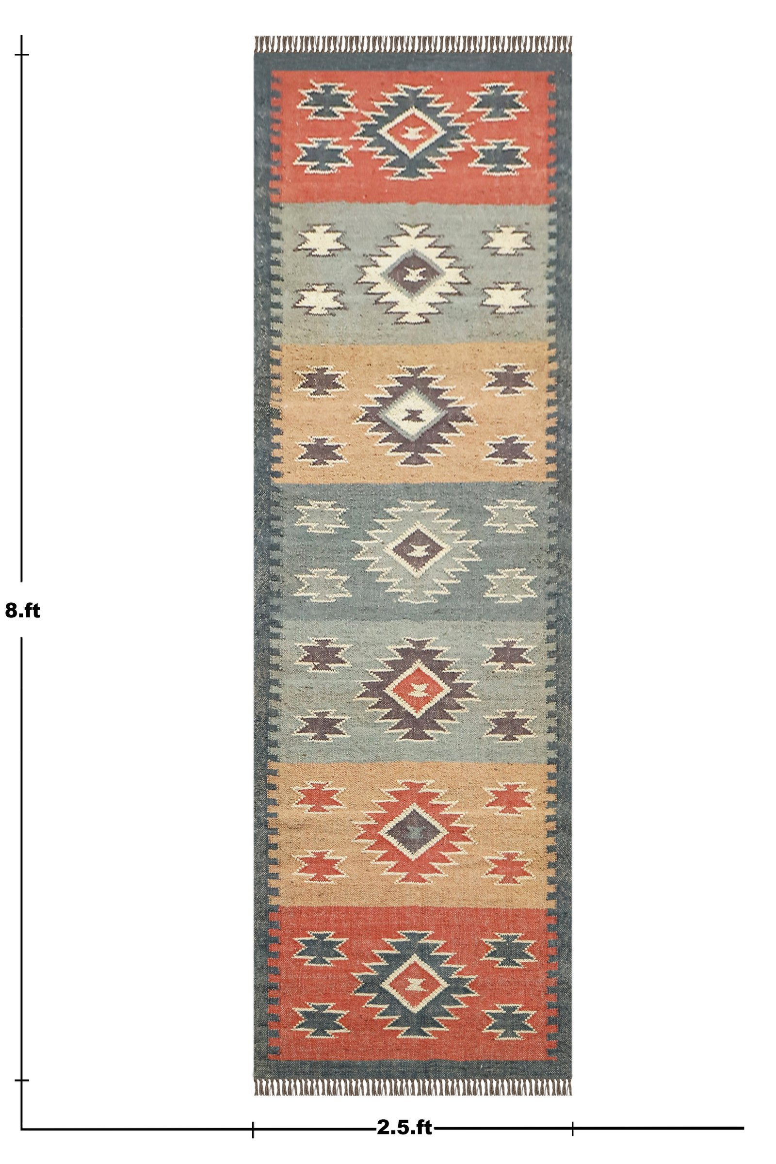 Soft Natural Wool Jute Floor Durry - Image 2