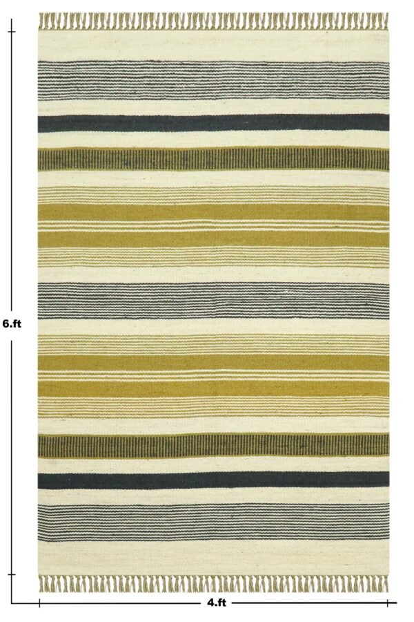 Minimalist Wool Jute Durry Rug - Image 2