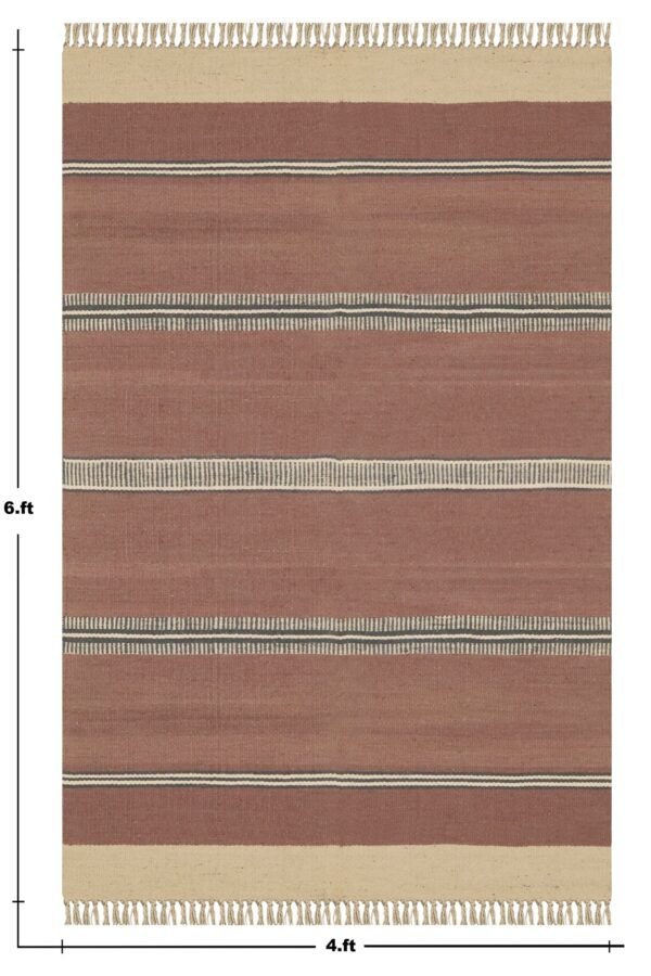 Elegant Wool and Jute Durry Carpet Runner - Image 2