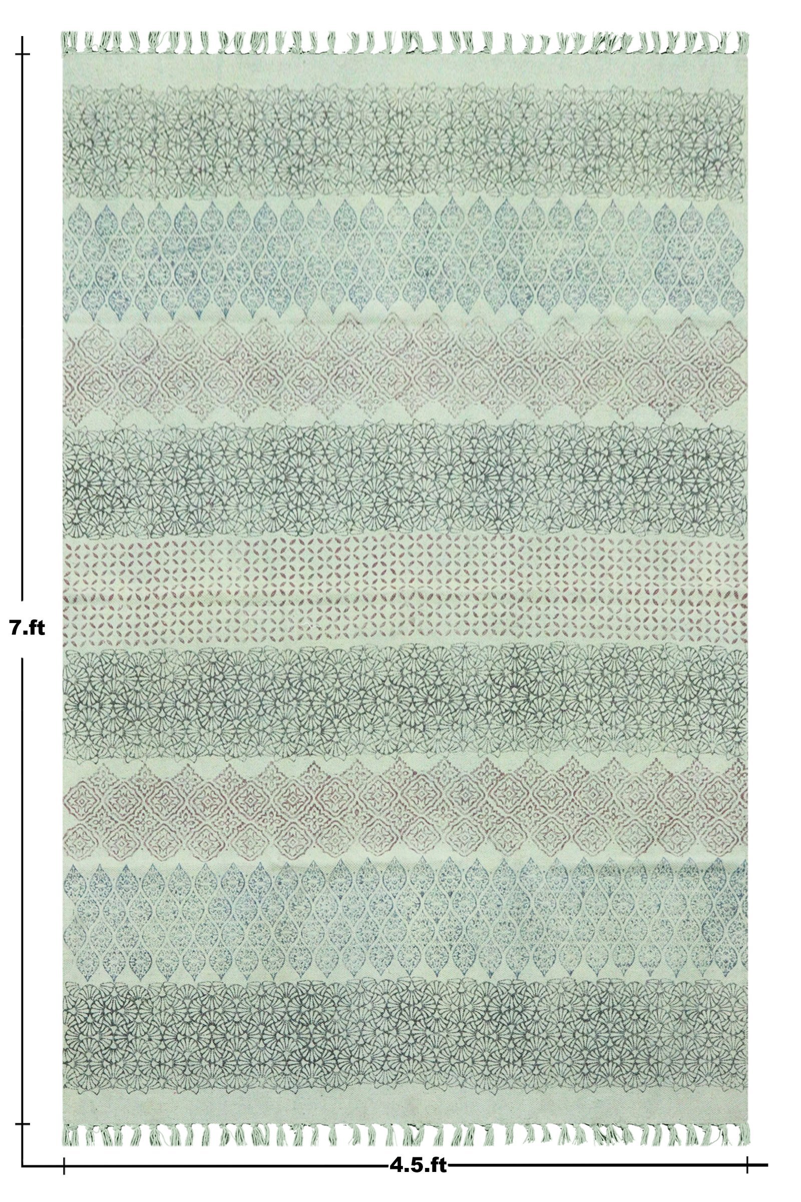 Authentic Block Print Cotton Durry Mat - Image 2