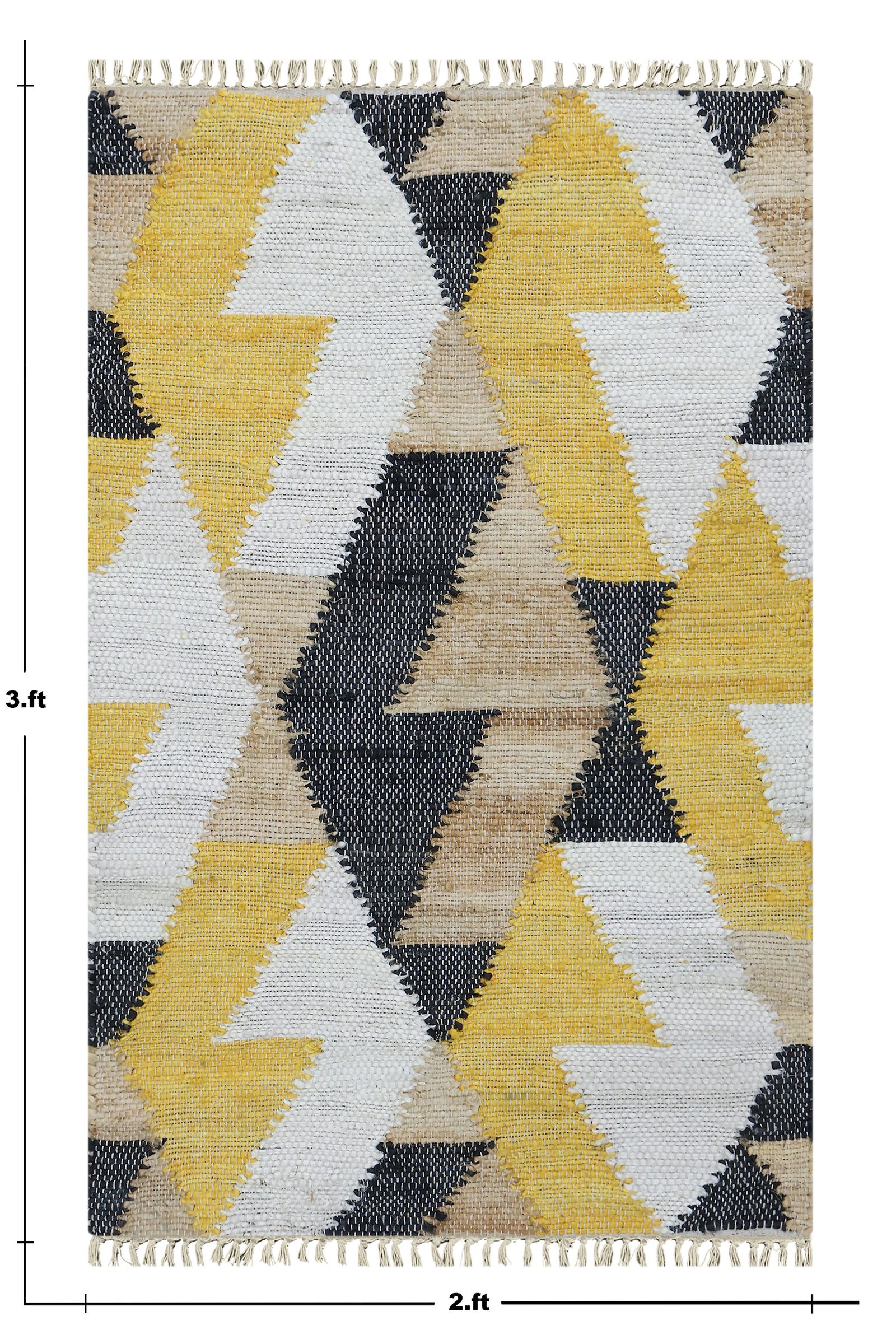 Premium Contemporary Rectangle Wool Jute Durry for Balcony - Image 2