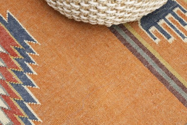 Soft Elegant Runner Wool Jute Durry for Study - Image 2
