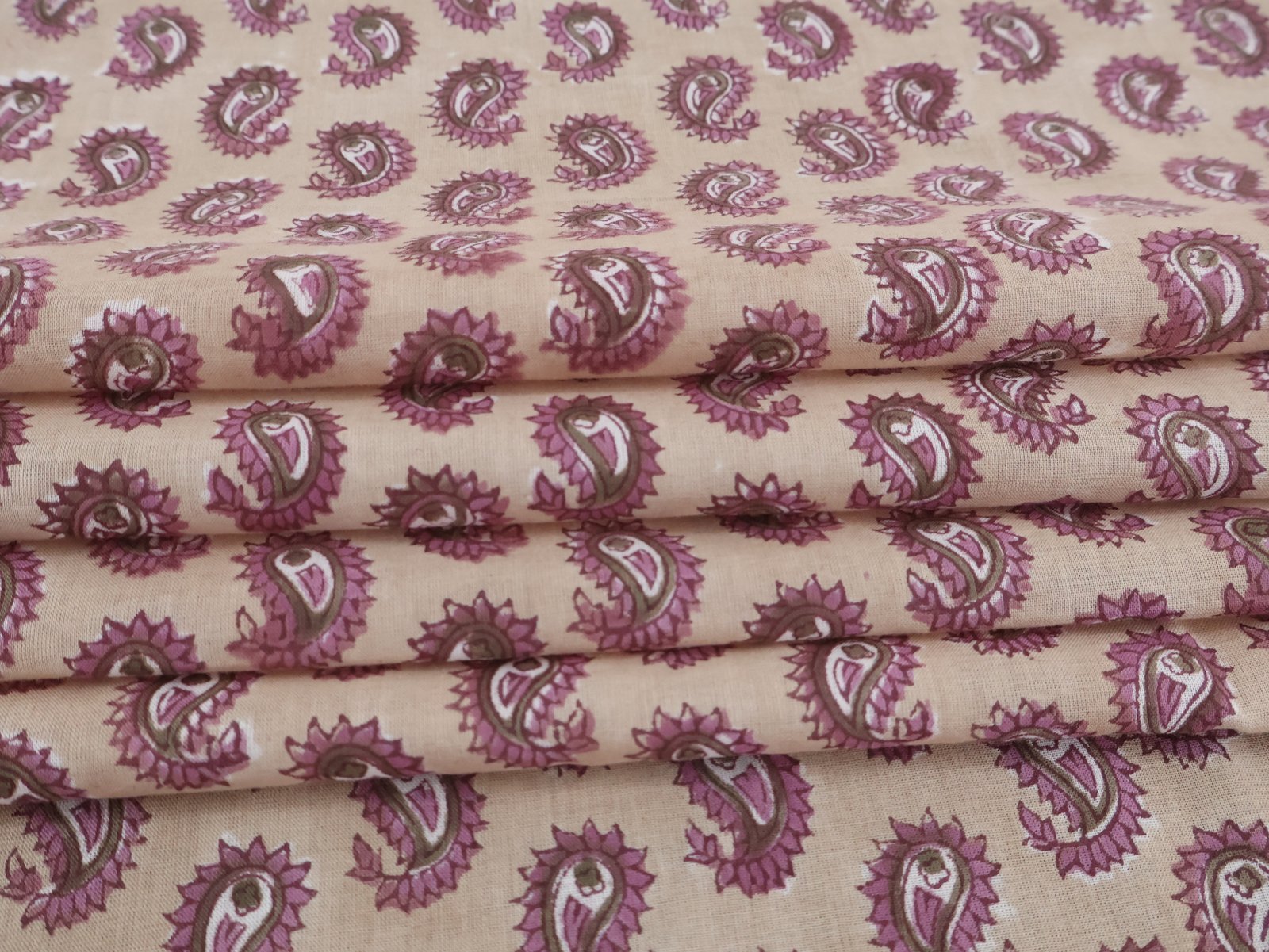 Floral Handblock Printed Chanderi Fabric for Sarees - Image 2