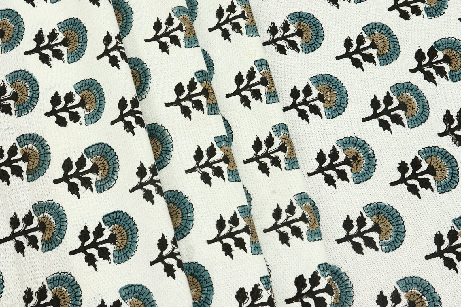 Paisley Handblock Printed Cotton Fabric for Upholstery - Image 2